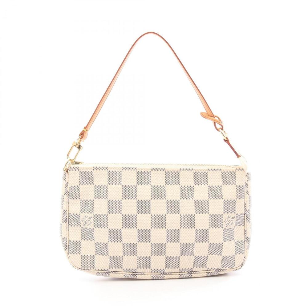 Louis Vuitton Pochette Accessoires Handbag, Coated Canvas and Leather, Damier...